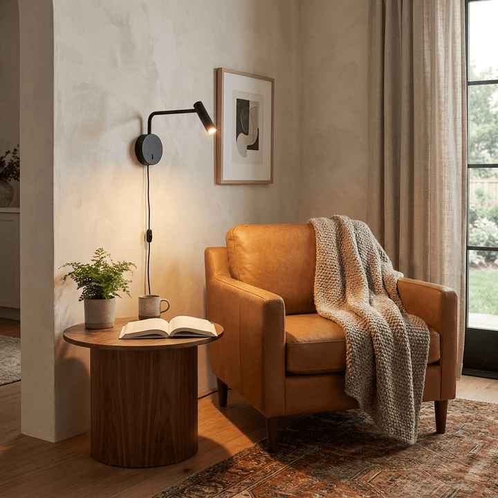 Minimalist Disc Plug-in Wall Sconce