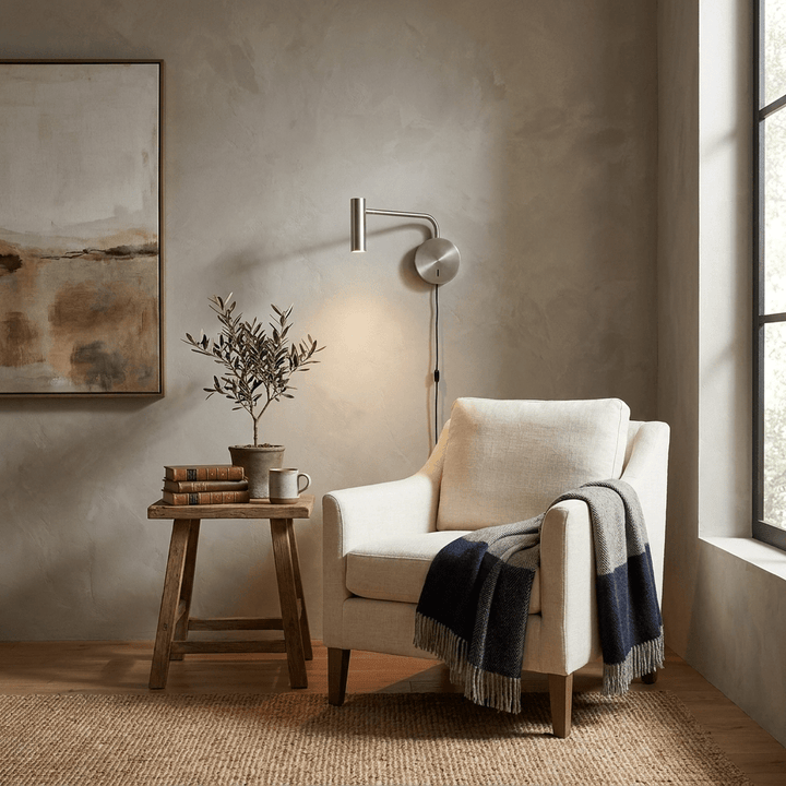 Minimalist Disc Plug-in Wall Sconce