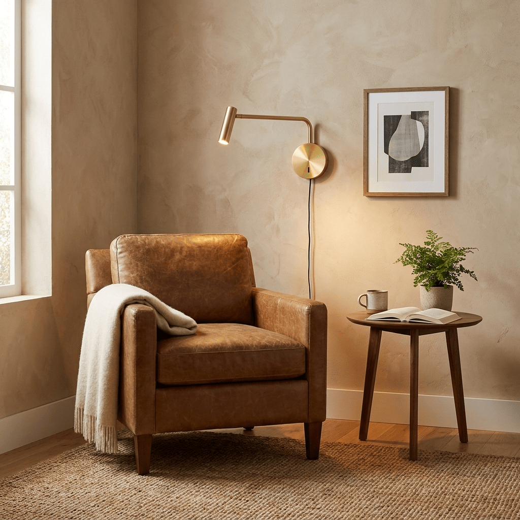 Minimalist Disc Plug-in Wall Sconce