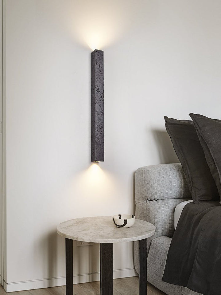 Minimalist Stone Finish Wall Lamp