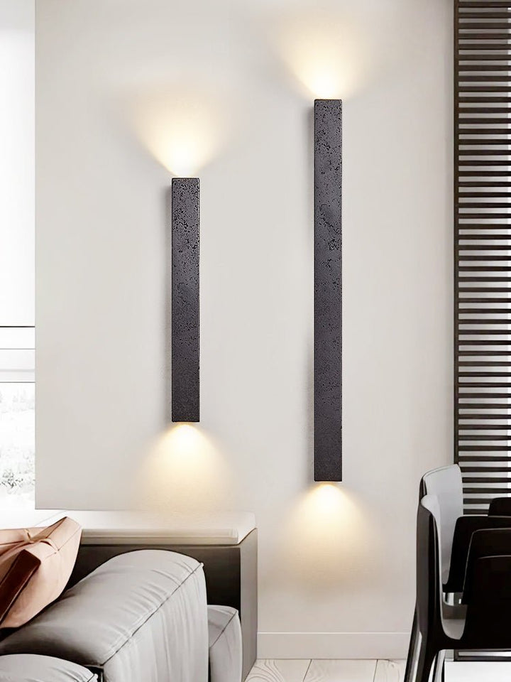 Minimalist Stone Finish Wall Lamp