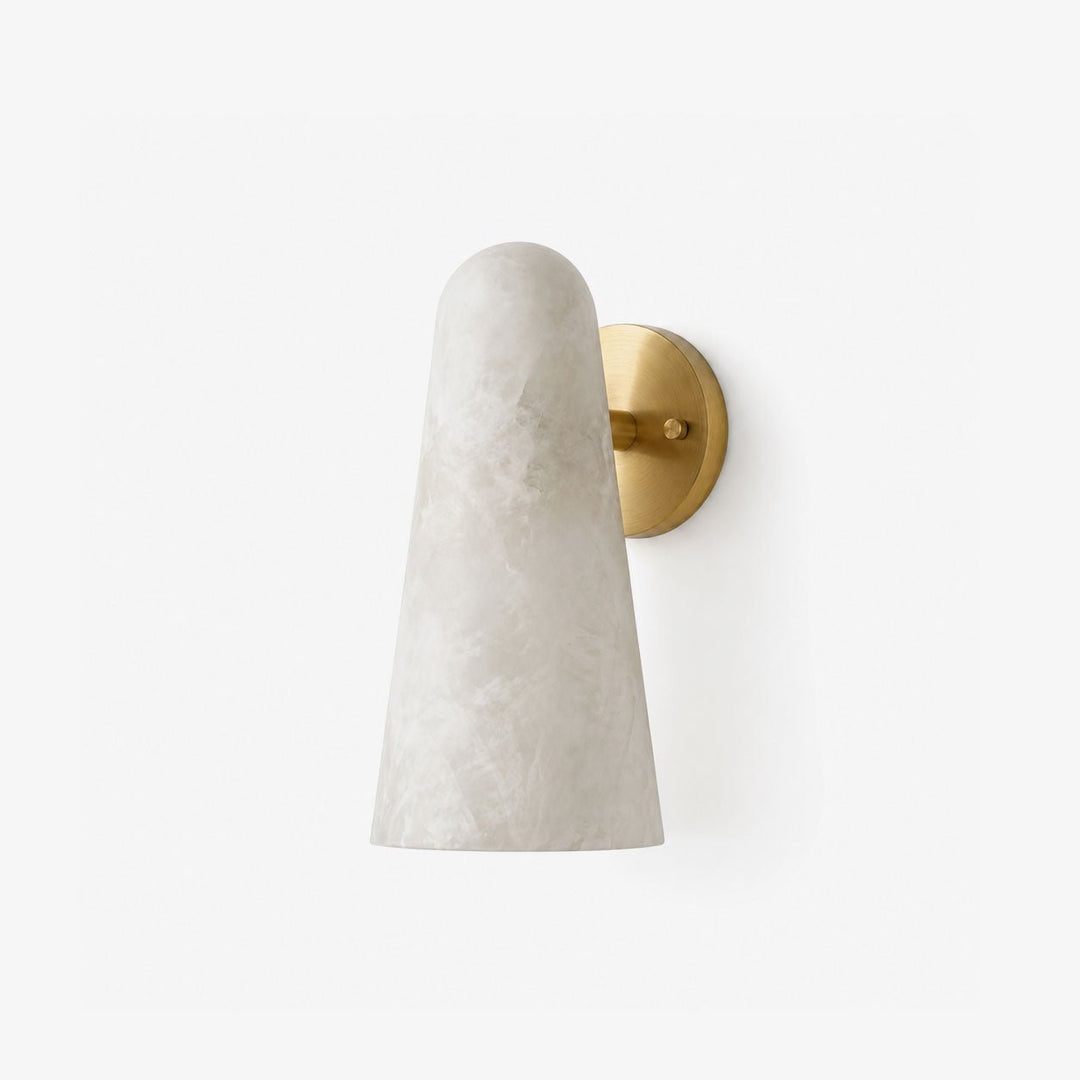 Mira Solo Alabaster Cone Wall Sconce