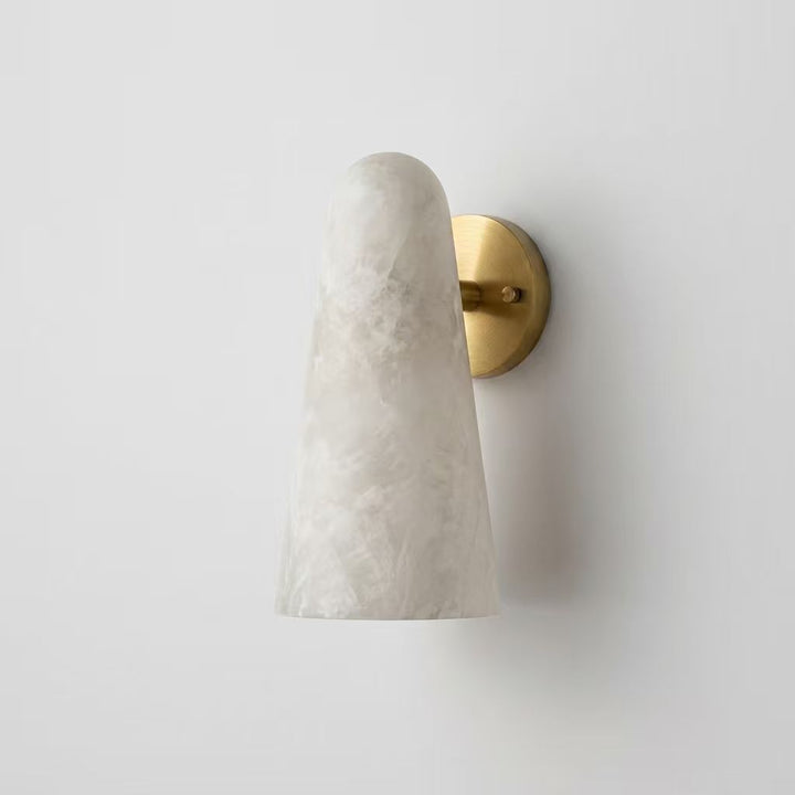 Mira Solo Alabaster Cone Wall Sconce