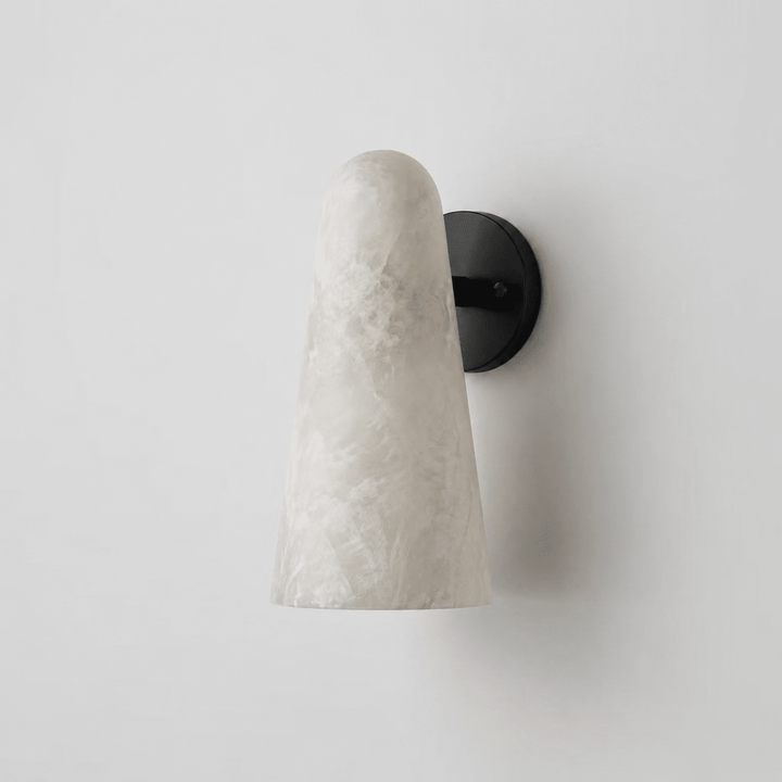 Mira Solo Alabaster Cone Wall Sconce