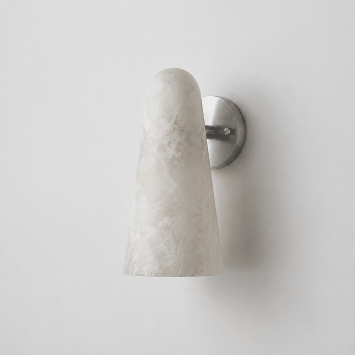 Mira Solo Alabaster Cone Wall Sconce