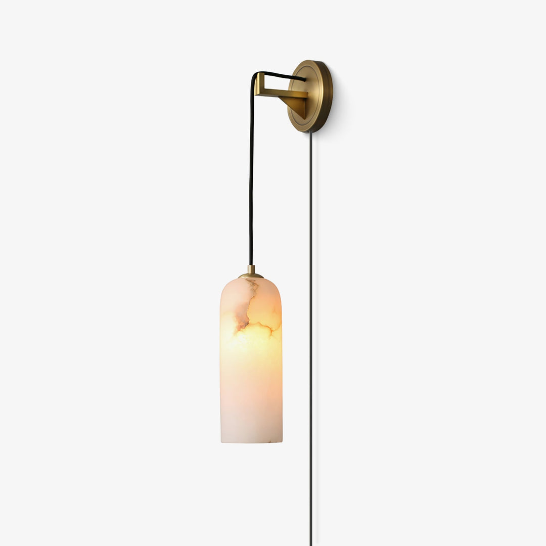 Monty Alabaster Plug-in Wall Lamp