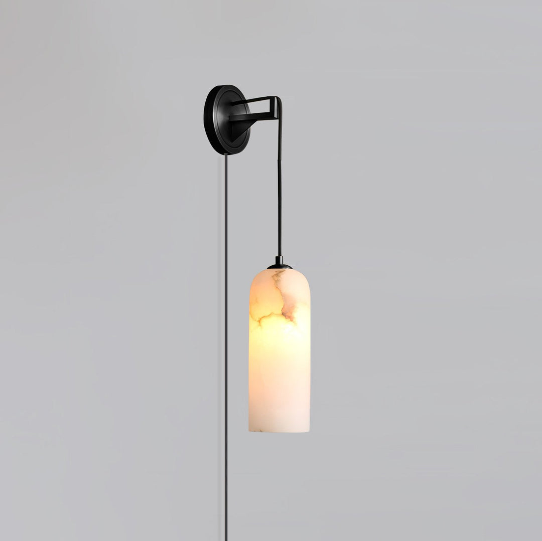 Monty Alabaster Plug-in Wall Lamp