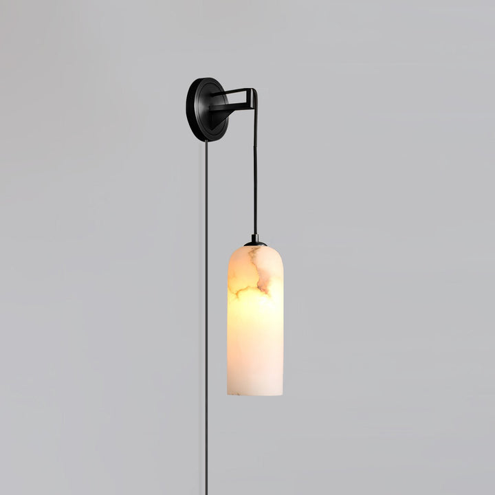 Monty Alabaster Plug-in Wall Lamp