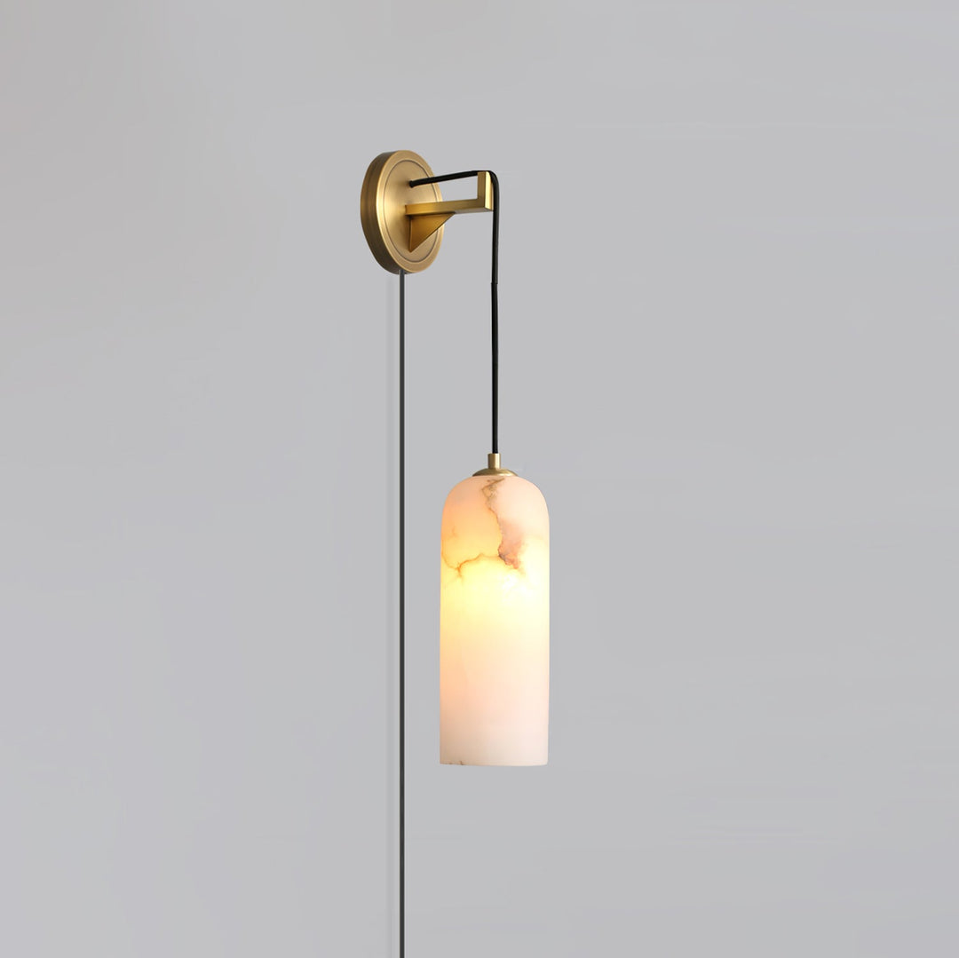 Monty Alabaster Plug-in Wall Lamp