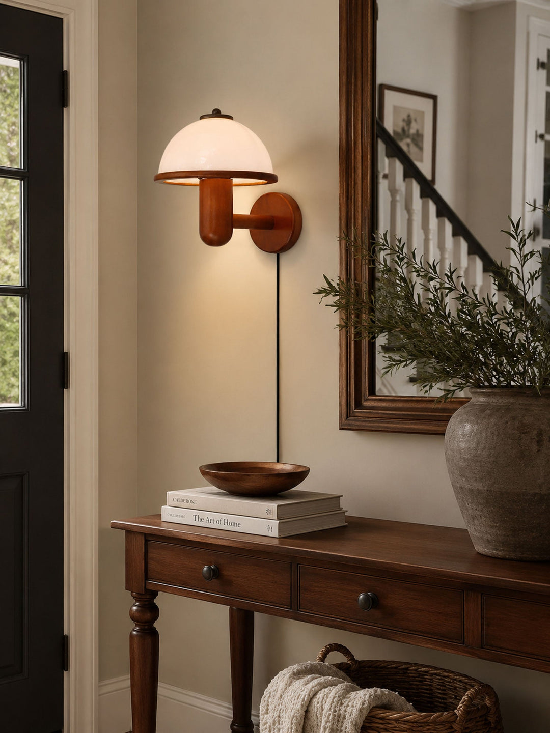 Mushroom Wood Wall Lamp