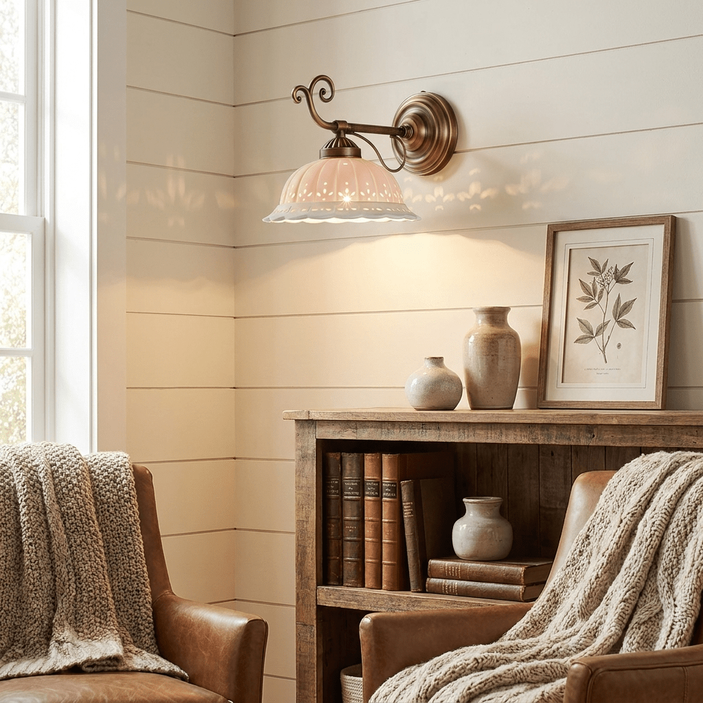 Nerina Pierced Ceramic Wall Sconce
