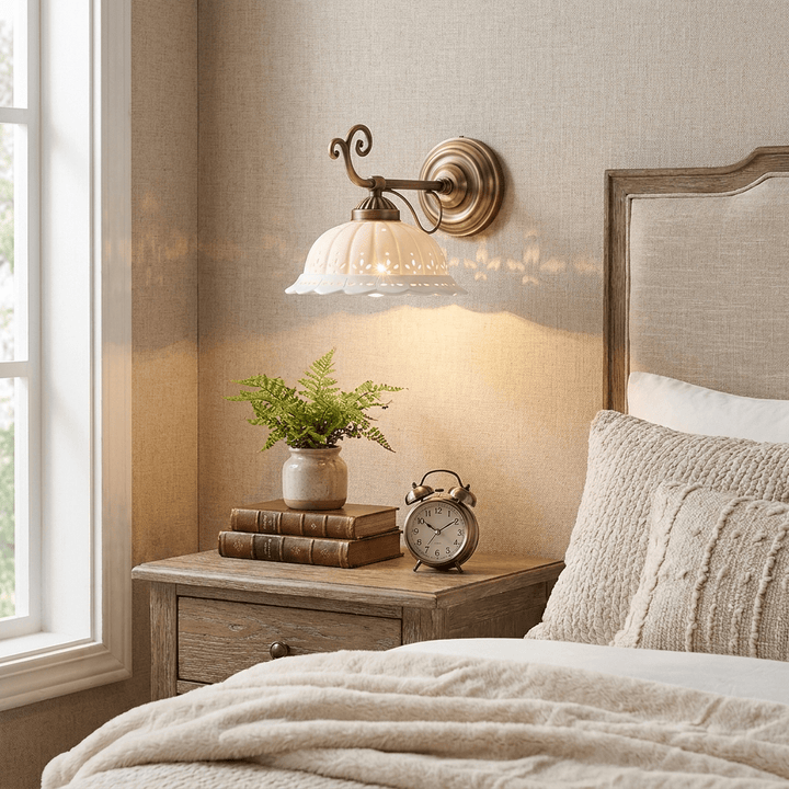 Nerina Pierced Ceramic Wall Sconce