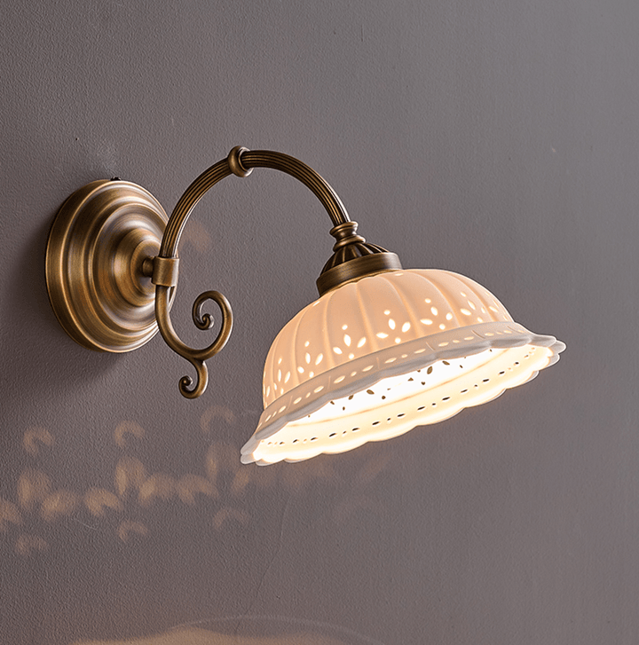 Nerina Pierced Ceramic Wall Sconce