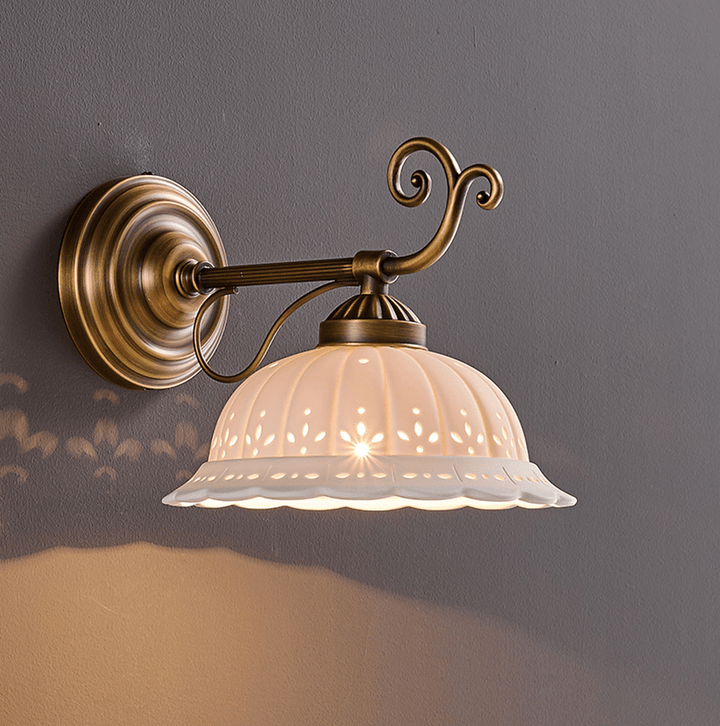 Nerina Pierced Ceramic Wall Sconce