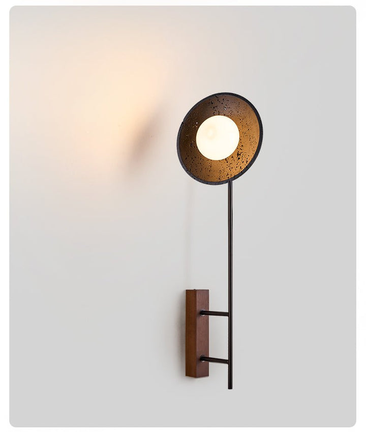Noctara Black Travertine Wall Lamp
