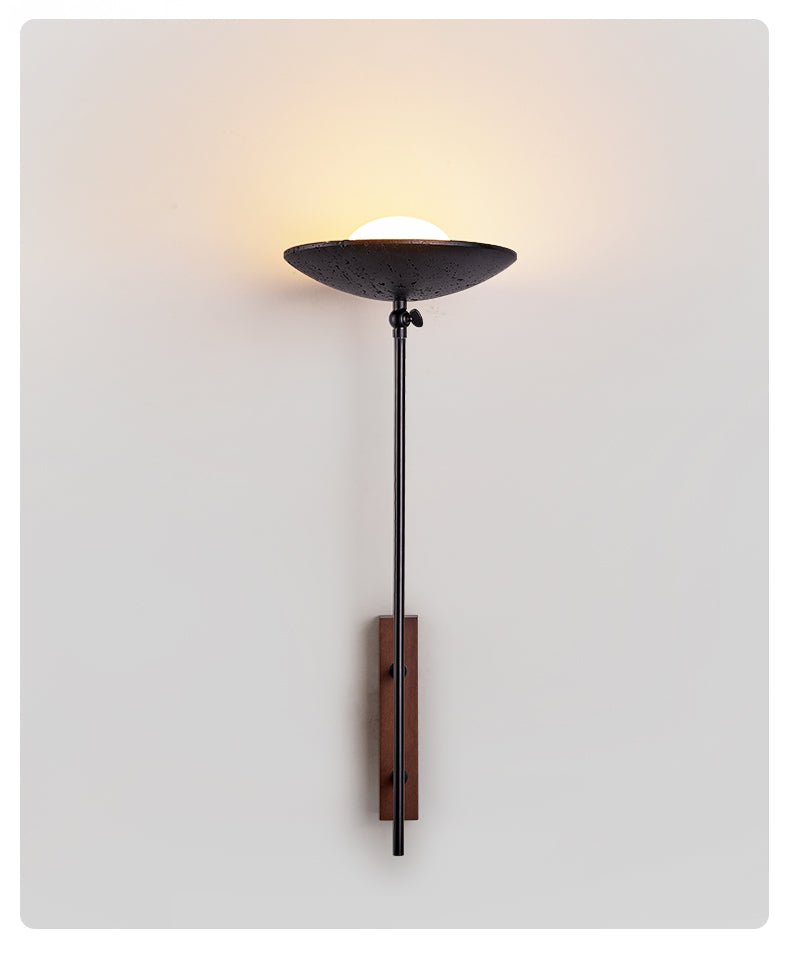 Noctara Black Travertine Wall Lamp
