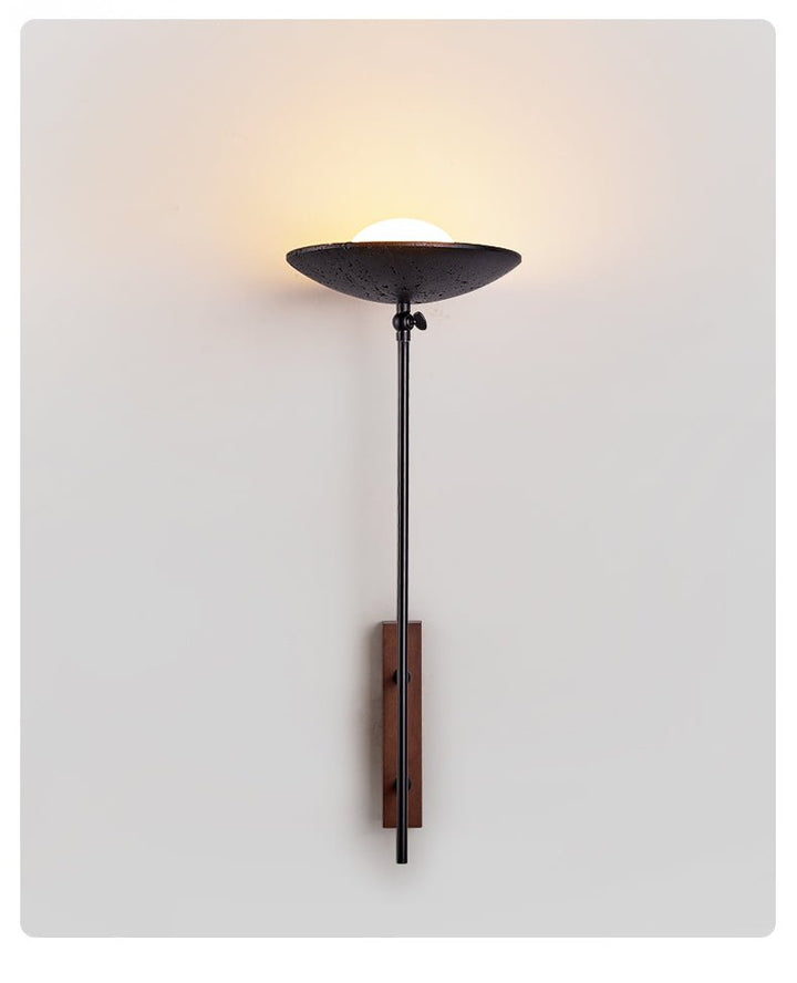 Noctara Black Travertine Wall Lamp