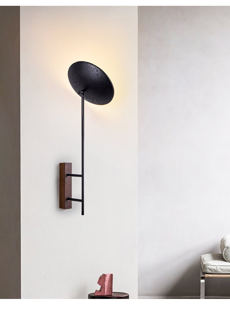 Noctara Black Travertine Wall Lamp