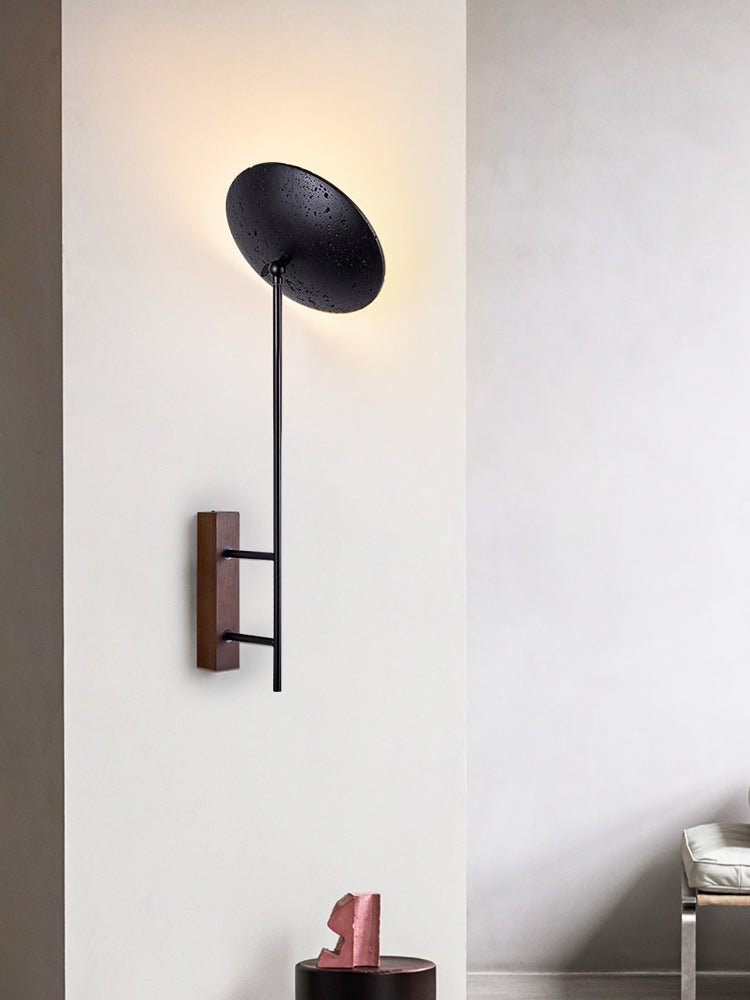 Noctara Black Travertine Wall Lamp