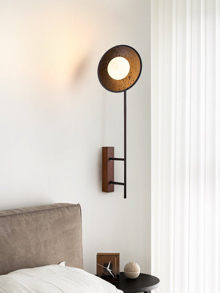 Noctara Black Travertine Wall Lamp
