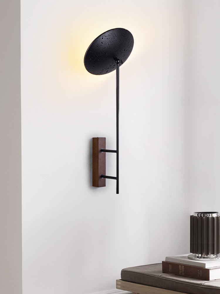 Noctara Black Travertine Wall Lamp