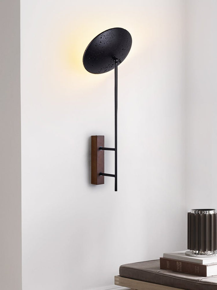Noctara Black Travertine Wall Lamp