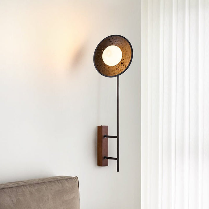 Noctara Black Travertine Wall Lamp