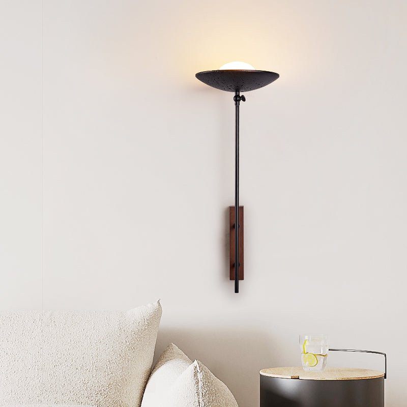 Noctara Black Travertine Wall Lamp