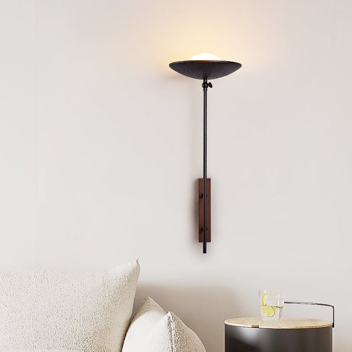 Noctara Black Travertine Wall Lamp