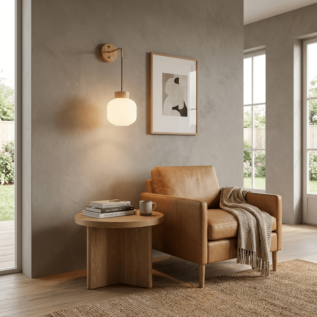 Norvyn Wood Drop Wall Lamp