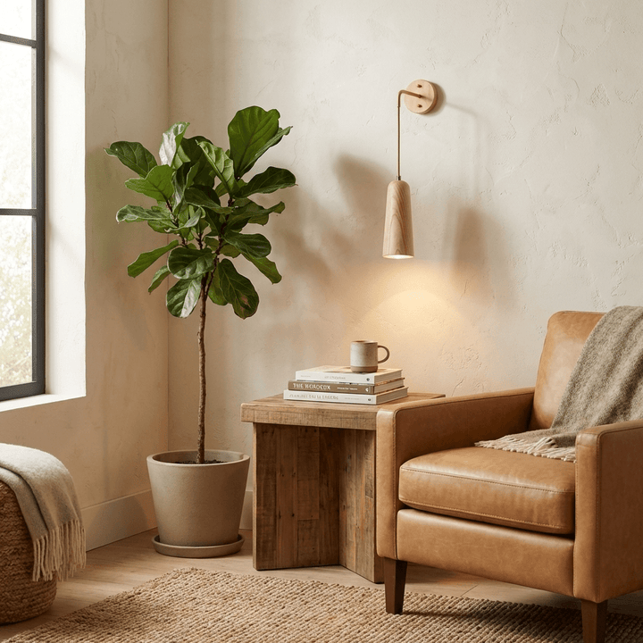 Norvyn Wood Drop Wall Lamp