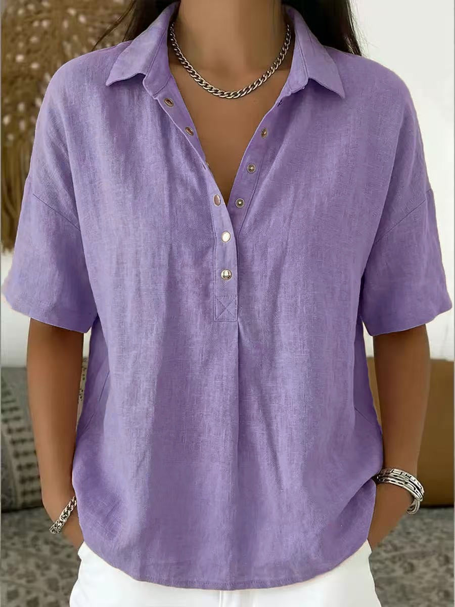 CHIQUE BLOUSE MET KRAAG VOOR VROUWEN