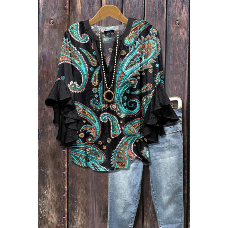 BLOUSE MET VOLANTEN VOOR VROUWEN