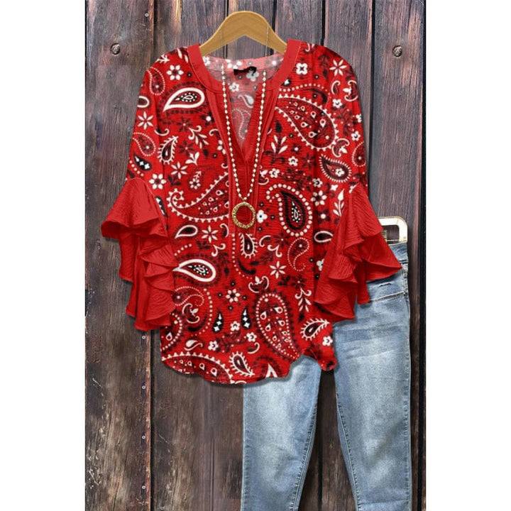 BLOUSE MET VOLANTEN VOOR VROUWEN