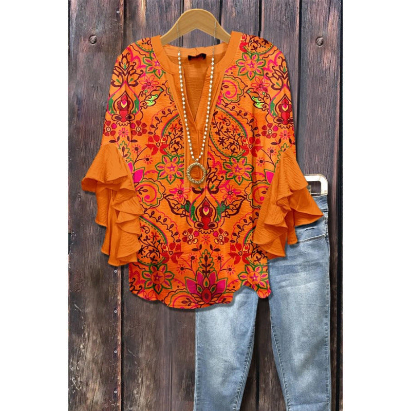 BLOUSE MET VOLANTEN VOOR VROUWEN