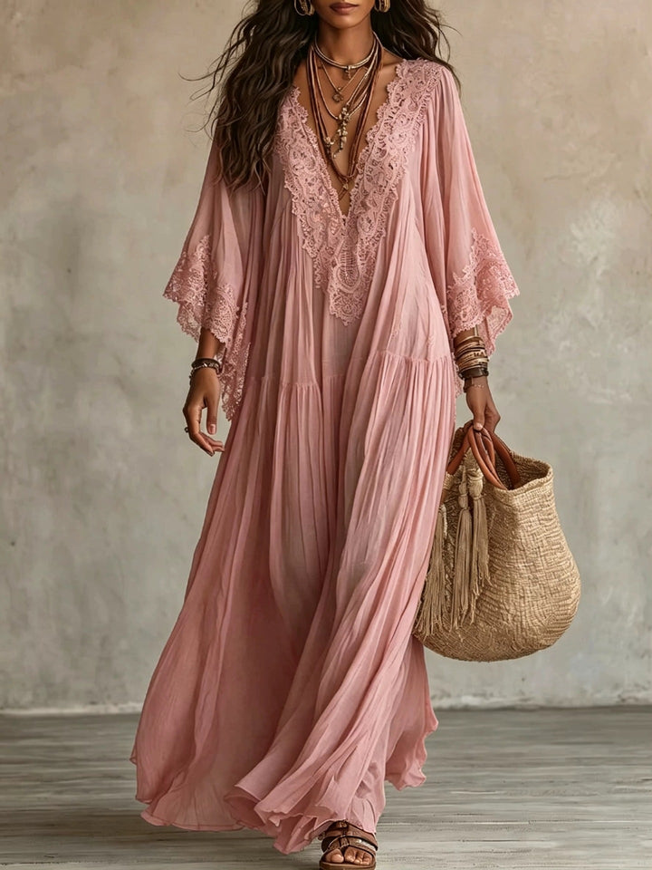 ELEGANTE MAXI JURK VAN KANT VOOR VROUWEN