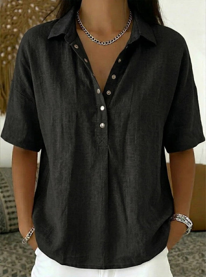 CHIQUE BLOUSE MET KRAAG VOOR VROUWEN