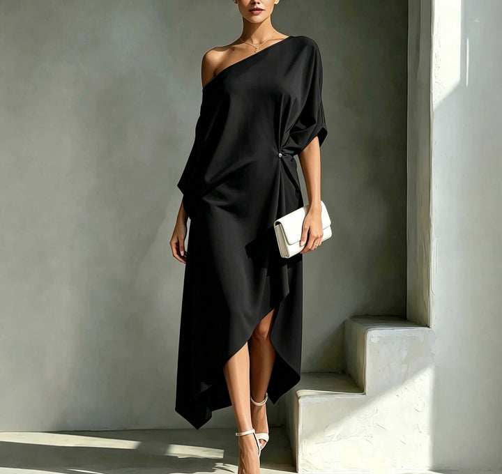 ASYMETRISCHE CHIC JURK VOOR VROUWEN
