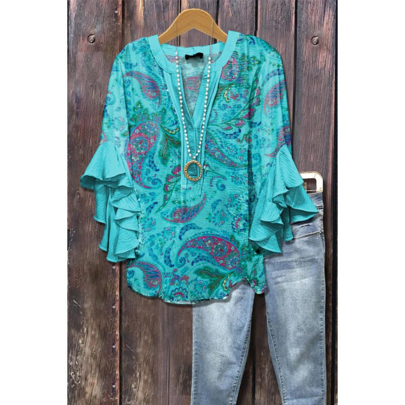 BLOUSE MET VOLANTEN VOOR VROUWEN
