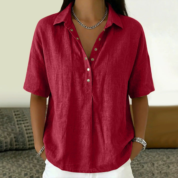 CHIQUE BLOUSE MET KRAAG VOOR VROUWEN