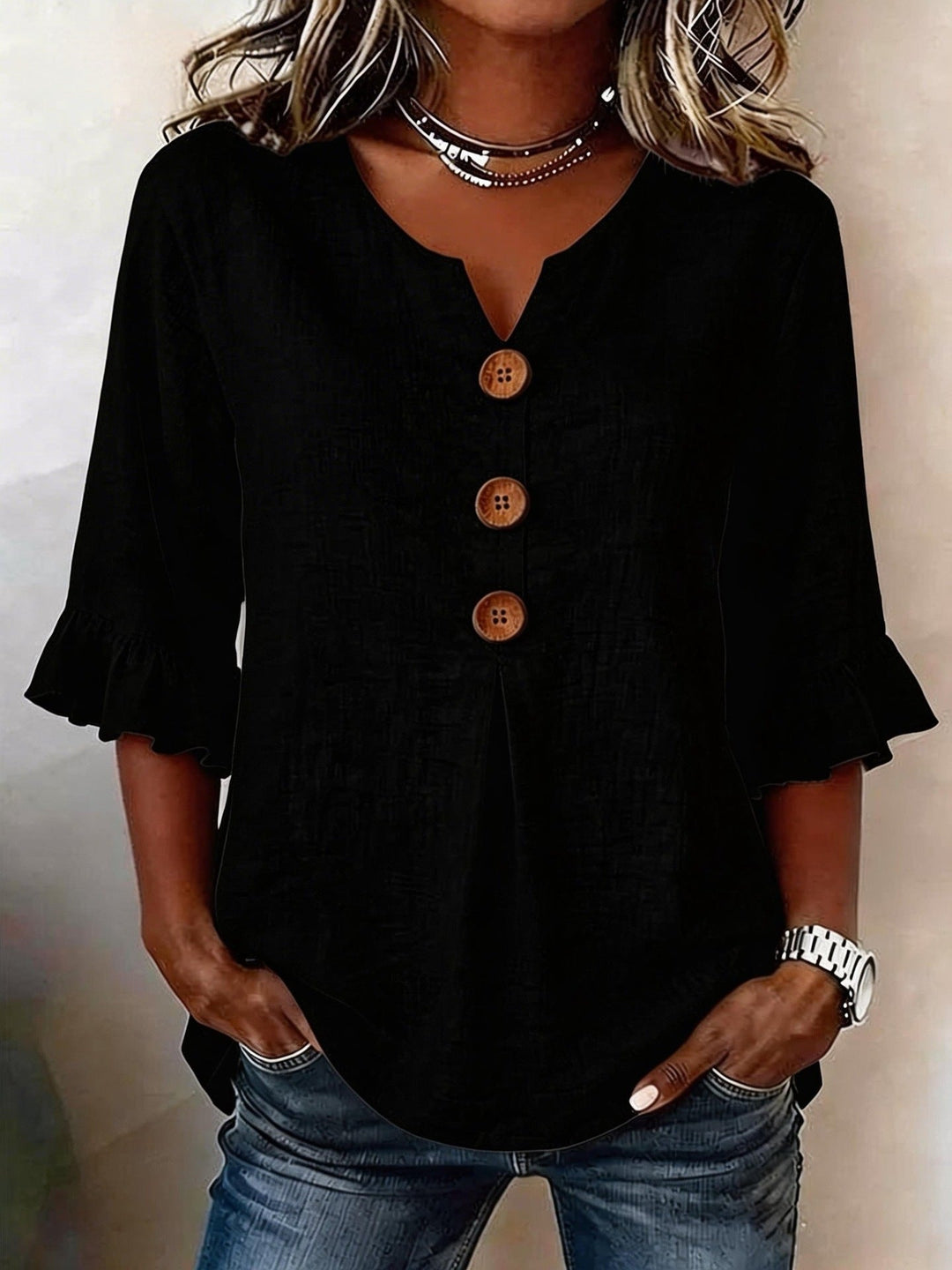 ROMANTISCHE BLOUSE MET RUFFLES VOOR VROUWEN