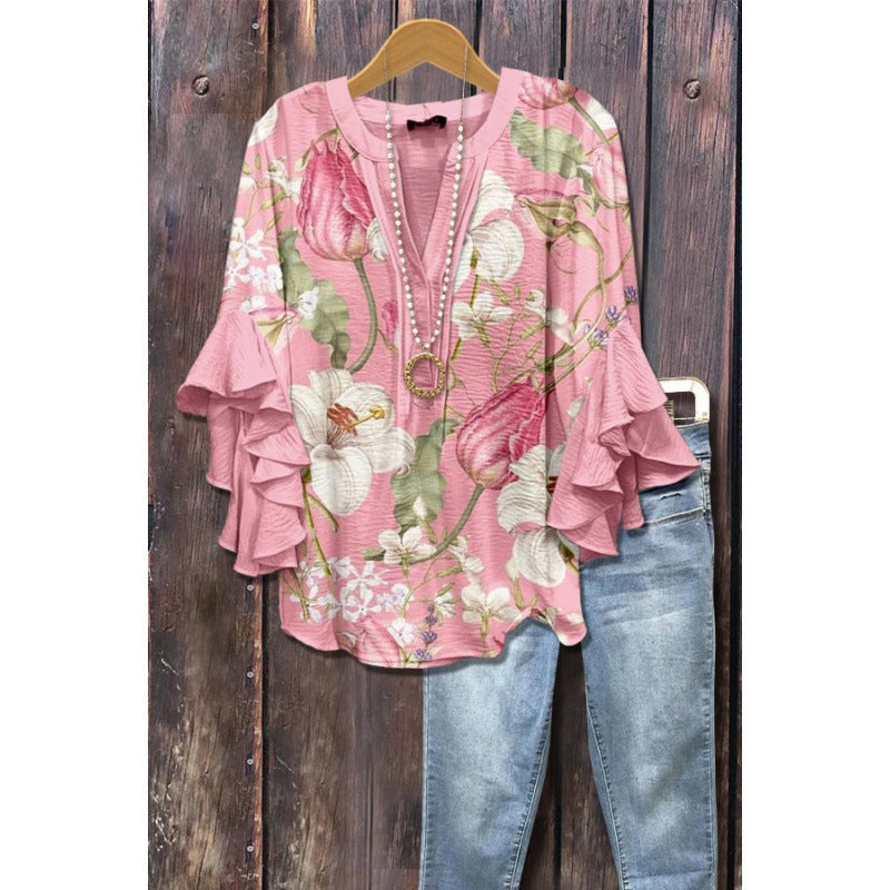 BLOUSE MET VOLANTEN VOOR VROUWEN