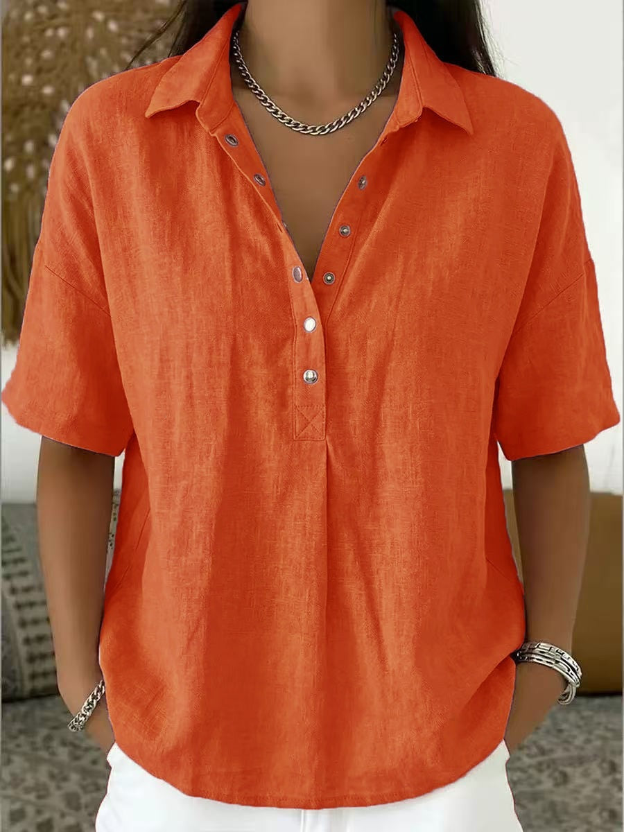 CHIQUE BLOUSE MET KRAAG VOOR VROUWEN