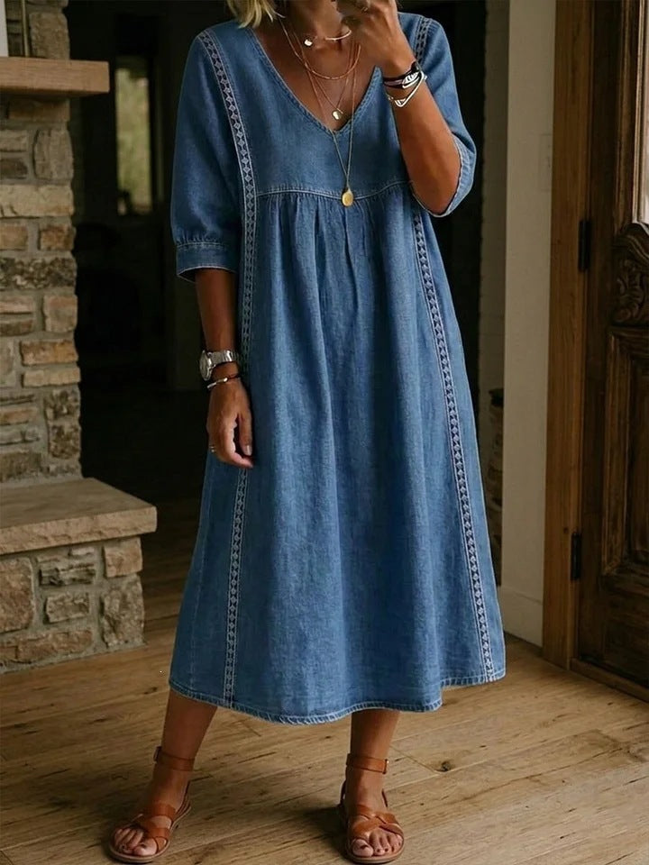 VINTAGEDENIMJURK LOSSE PASVORM VOOR VROUWEN