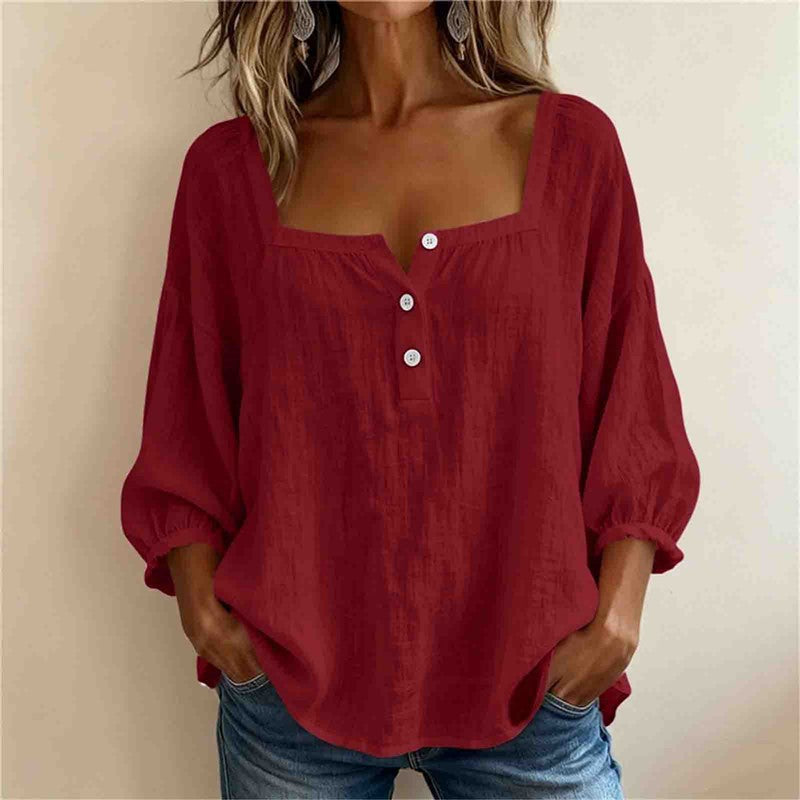 LINNEN BLOUSE VOOR VROUWEN