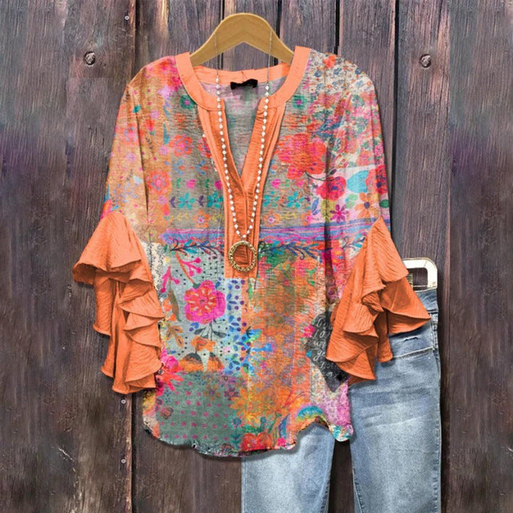 BLOUSE MET VOLANTEN VOOR VROUWEN