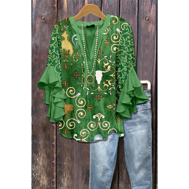 BLOUSE MET VOLANTEN VOOR VROUWEN