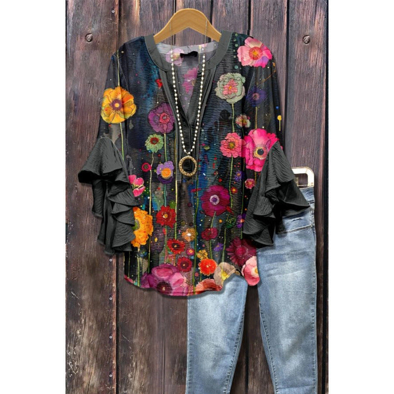 BLOUSE MET VOLANTEN VOOR VROUWEN