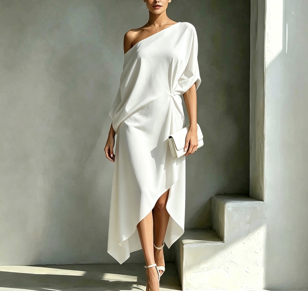 ASYMETRISCHE CHIC JURK VOOR VROUWEN