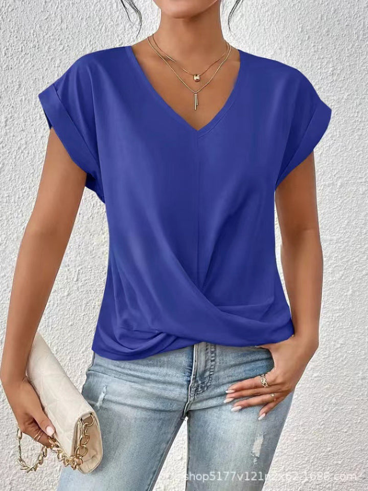 ELEGANTE T-SHIRT MET V-HALS VOOR VROUWEN